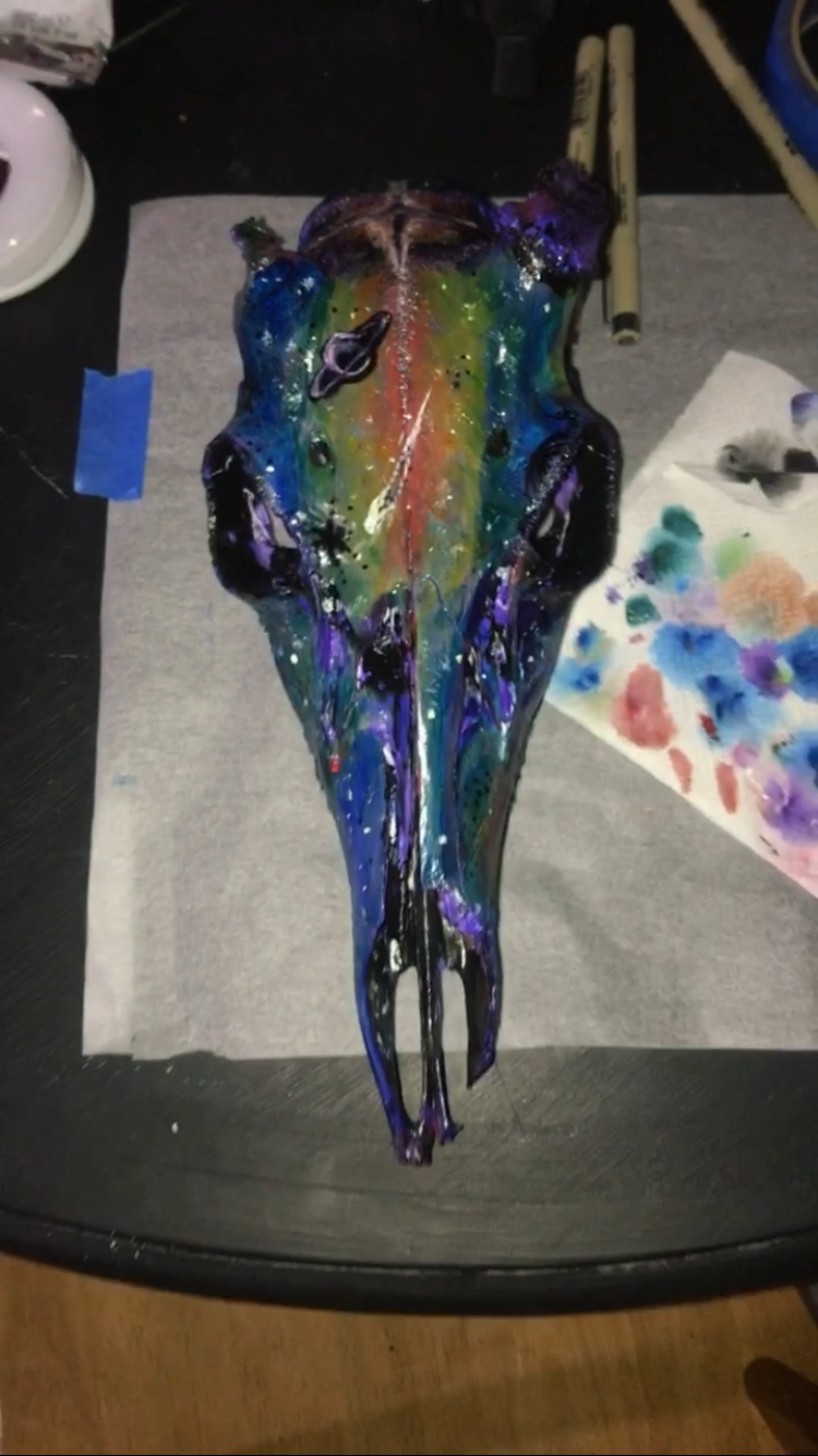 Celestial Skull Mirror